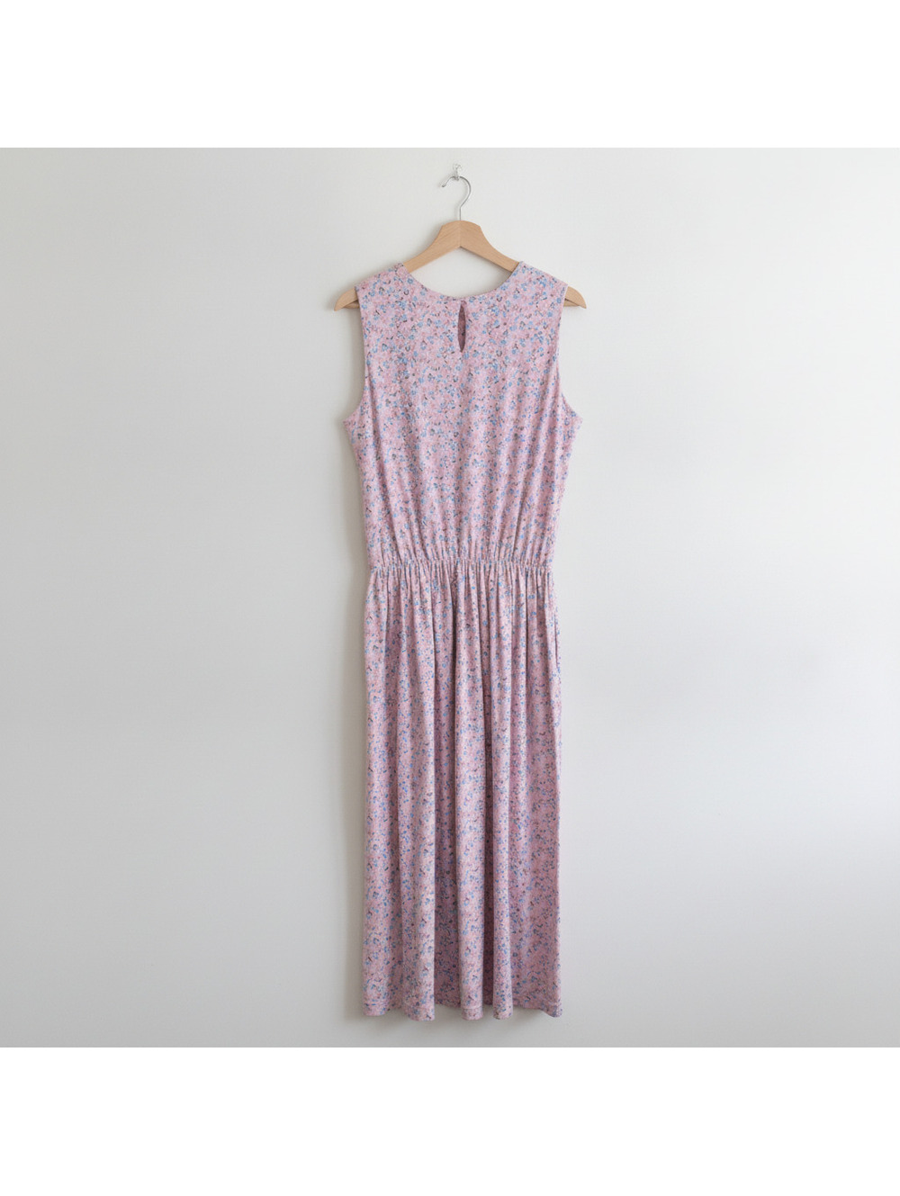 Vintage Maxi Dress Pink Floral Belted 90s Cottagecore